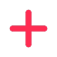 Red plus sign on a white background