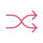 Red question mark symbol on a white background