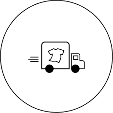 Icon showing a an with a t-shirt on the side of the van